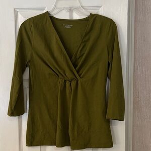 Charter Club Women's Olive Blouse